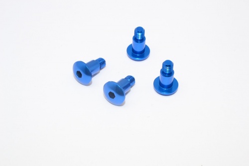 GPM Racing Tamiya GF-01 Aluminium King Pin (5Mmx6.2Mmxm4) - 4Pcs (For Gf01 / Ta01 / Ta02 / Ta03 / Tl01) Blue