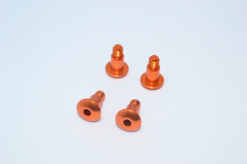 GPM Racing Tamiya GF-01 Aluminium King Pin (5Mmx6.2Mmxm4) - 4Pcs (For Gf01 / Ta01 / Ta02 / Ta03 / Tl01) Orange