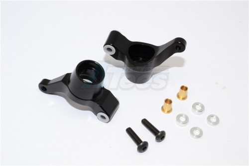 GPM Racing Tamiya GF-01 Aluminum Front Knuckle Arm Set - 1pr Black