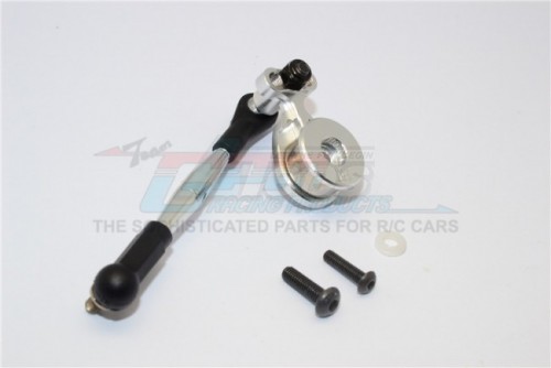 GPM Racing Tamiya GF-01 Aluminium Hi-Torque Servo Saver 23T With Aluminium Tie Rod - 1Set Silver