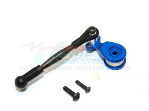 GPM Racing Tamiya GF-01 Aluminium Hi-Torque Servo Saver 25T With Steel Tie Rod - 1Set Blue