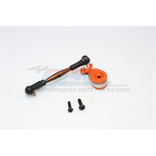 GPM Racing Tamiya GF-01 Aluminium Hi-Torque Servo Saver 25T With Steel Tie Rod - 1Set Orange