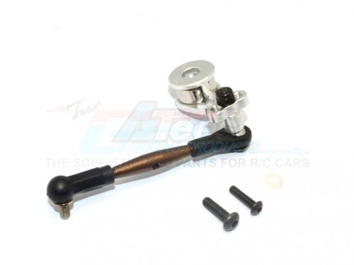 GPM Racing Tamiya GF-01 Aluminium Hi-Torque Servo Saver 25T With Steel Tie Rod - 1Set Silver