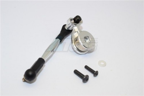GPM Racing Tamiya GF-01 Aluminium Hi-Torque Servo Saver 25T With Aluminium Tie Rod - 1Set Gun Metal