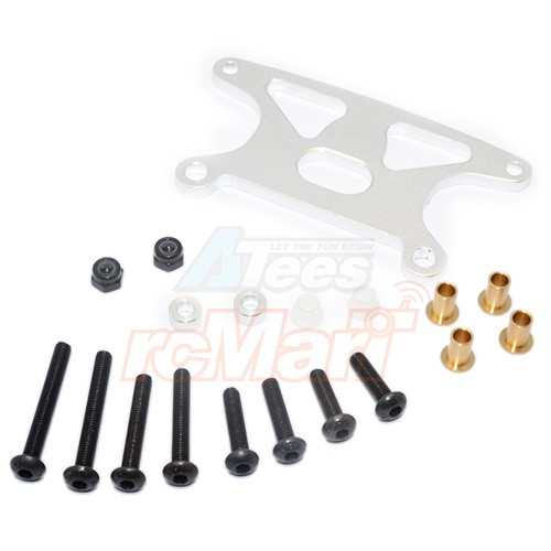 GPM Racing Tamiya GF-01 Aluminium Rear Shock Tower - 1Pc Set Silver