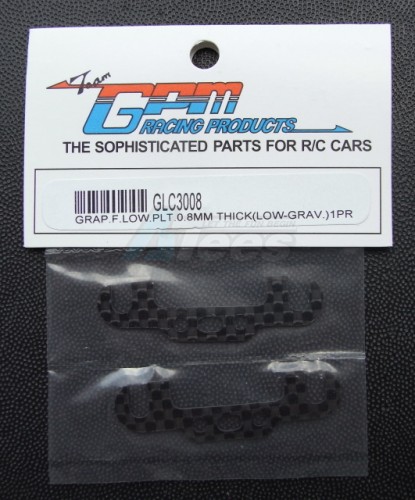 GPM Racing Team Associated RC12L3 Graphite Front Lower Plate 0.8mm Thick (Low-Gravity Reaction) 1 Pair