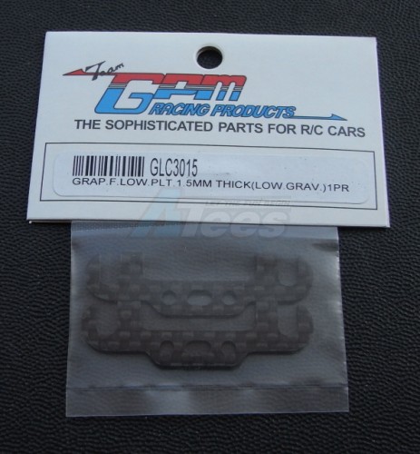 GPM Racing Team Associated RC12L3 Graphite Front Lower Plate 1.5mm Thick (Low-Gravity Reaction) 1 Pair