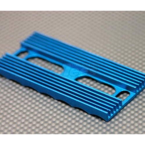 GPM Racing Miscellaneous All 4cell Aluminum Battery Stopper Plate Heat Sink-1pc Blue