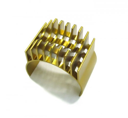 GPM Racing Miscellaneous All Aluminum Motor Heat Sink Clamp For 540, 550 Motor - 1pc Golden Black