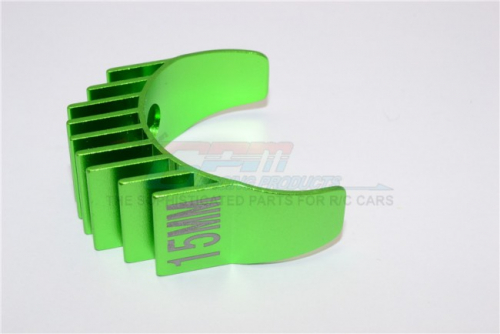 GPM Racing Miscellaneous All Aluminium Motor Heat Sink Mount 15MM For 1/10 05 540 360 Motor- 1Pc Green