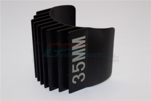 GPM Racing Miscellaneous All Aluminium Motor Heat Sink Mount 35MM For 1/10 05 540 360 Motor- 1Pc Black