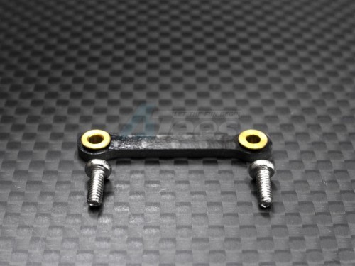 GPM Racing Team Losi Mini-Baja Graphite Steering Plate With Screws - 1pc Set Black