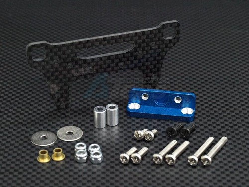 GPM Racing Tamiya TA01 Graphite Front Shock Stay Blue