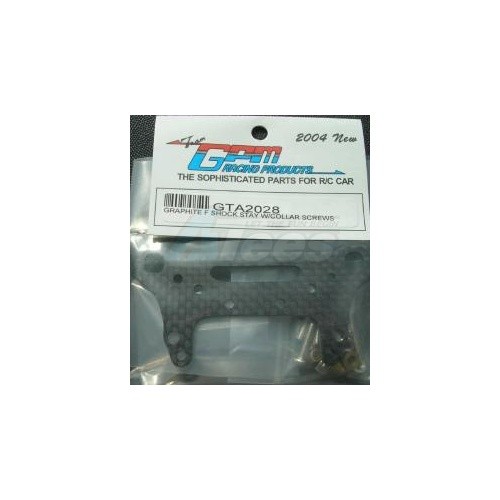 GPM Racing Tamiya TA02 Graphite Front Shock Stay Silver