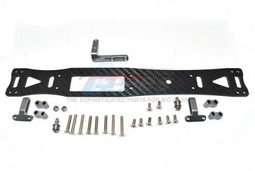 GPM Racing Tamiya TA08 PRO Carbon Fiber + Aluminium Sub Chassis -27Pcs Set Gun Metal