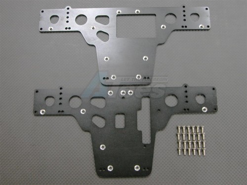 GPM Racing Tamiya TLT-1 Rock Buster Graphite Sub Chassis (2.5MM) - 1PR