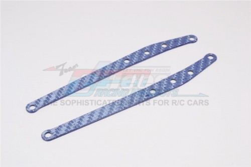 GPM Racing Axial Yeti Graphite Rear Links Stiffeners - 1 Pair Blue