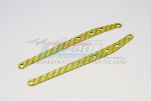 GPM Racing Axial Yeti Graphite Rear Links Stiffeners - 1 Pair Gold