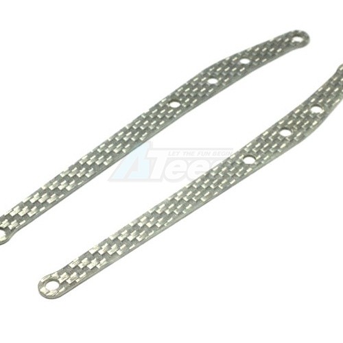 GPM Racing Axial Yeti Graphite Rear Links Stiffeners - 1 Pair Silver