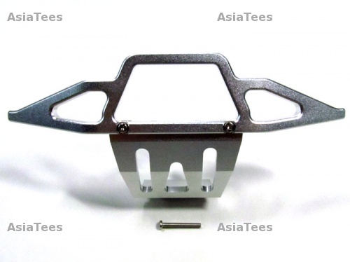 GPM Racing HPI Hellfire Aluminum Front Bumper With Skid Plate & Screw - 1set Silver