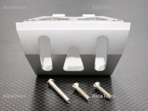 GPM Racing HPI Hellfire Aluminum Front Or Rear Skid Plate With Screws - 1set Silver