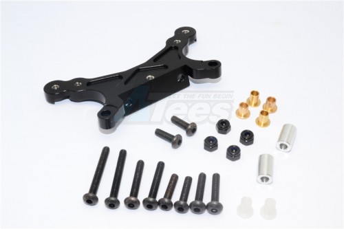 GPM Racing Tamiya M1025 Hummer Aluminium Front Damper Mount - 1 Pc Set Black