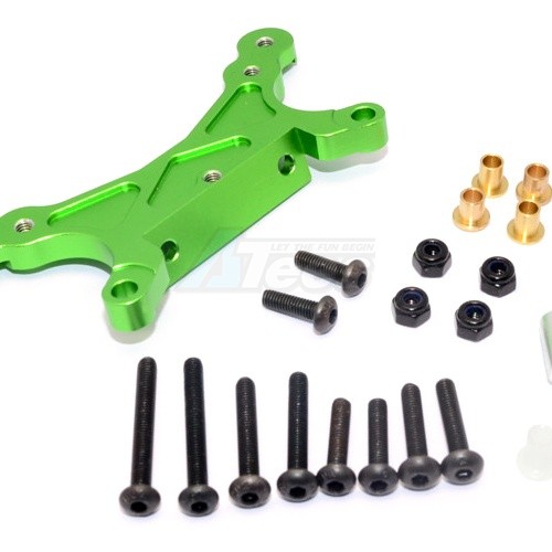 GPM Racing Tamiya M1025 Hummer Aluminium Front Damper Mount - 1 Pc Set Green