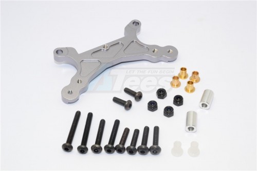 GPM Racing Tamiya M1025 Hummer Aluminium Front Damper Mount - 1 Pc Set Gun Metal