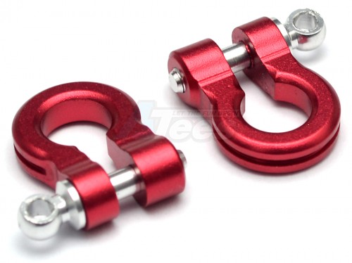 GPM Racing Miscellaneous All Aluminium Hook For Crawler Jeep Trucks Models-2Pcs Set Red