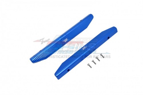 GPM Racing Traxxas Hoss 4X4 VXL Aluminium Chassis Nerf Bars (Longer Version) - 6Pcs Set Blue
