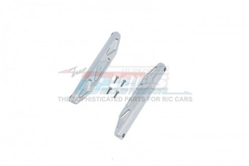 GPM Racing Traxxas Hoss 4X4 VXL Aluminium Chassis Nerf Bars (Silver Inlay A Version) - 6Pcs Set Silver