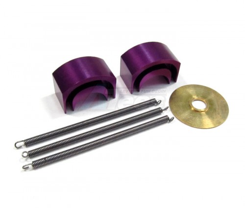 GPM Racing HPI Savage 21 Aluminum-7075 Clutch Shoe With Springs & Shim - 1 Set Purple