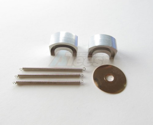 GPM Racing HPI Savage 21 Aluminum-7075 Clutch Shoe With Springs & Shim - 1 Set Silver