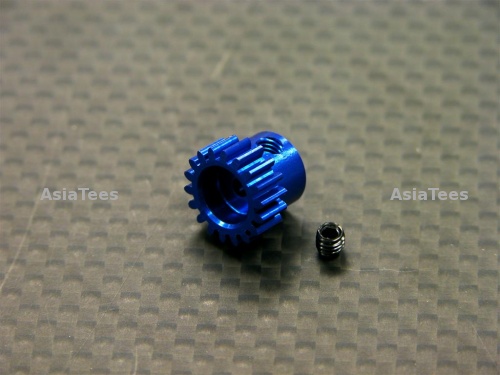 GPM Racing Xray M18 Aluminum-7075 Motor Gear (21t) With Screw - 1 Piece Set Blue