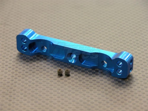 GPM Racing Ofna Hyper 7 Aluminum Upper Arm Bulk For Front Gear Box With Screws - 1 Piece Set Blue