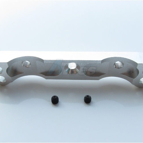 GPM Racing Ofna Hyper 7 Aluminum Upper Arm Bulk For Front Gear Box With Screws - 1 Piece Set Silver