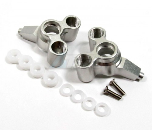 GPM Racing Kyosho FW-06 Aluminum Rear Knuckle Arm With Screws & Delrin Collars 1 Pair Set Silver