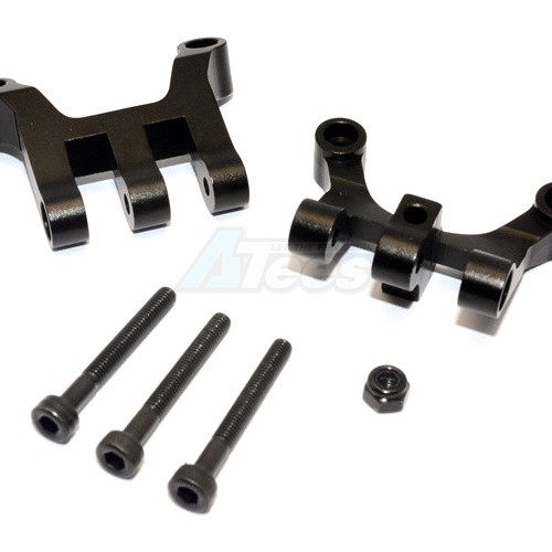 GPM Racing Vaterra K5 Blazer Ascender Aluminium Front/Rear Gear Box Mount - 2Pcs Set Black