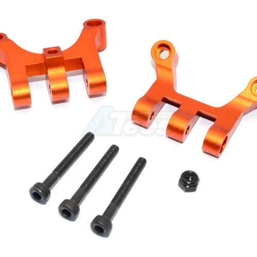 GPM Racing Vaterra K5 Blazer Ascender Aluminium Front/Rear Gear Box Mount - 2Pcs Set Orange