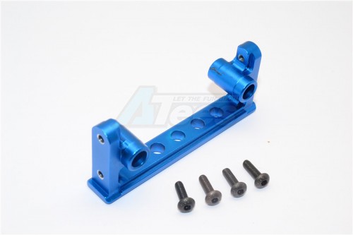GPM Racing Vaterra K5 Blazer Ascender Aluminum Rear Chassis Link Mount - 1Pc Set Blue