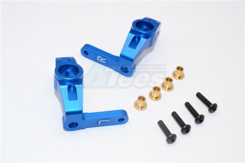GPM Racing Vaterra K5 Blazer Ascender Aluminium Front Knuckle Arm - 1Pr Set Blue