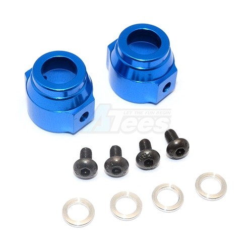 GPM Racing Vaterra K5 Blazer Ascender Aluminium Rear Hub Carrier - 1Pr Set Blue