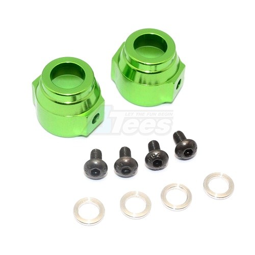 GPM Racing Vaterra K5 Blazer Ascender Aluminium Rear Hub Carrier - 1Pr Set Green