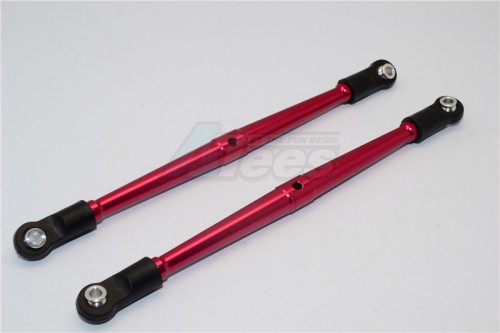 GPM Racing Vaterra K5 Blazer Ascender Aluminium 4MM Anti-Thread Rear Lower Link (111MM Long) - 1Pr Red