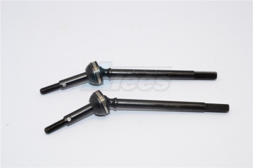 GPM Racing Vaterra K5 Blazer Ascender Steel #45 Front CVD Drive Shaft - 1Pr Black