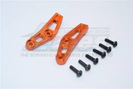 GPM Racing Vaterra K5 Blazer Ascender Aluminum Front Bumper Mount - 2Pcs Set Orange