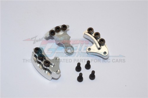 GPM Racing Kyosho Motorcycle Aluminium Brake Rotor Mount - 3Pcs Set Silver