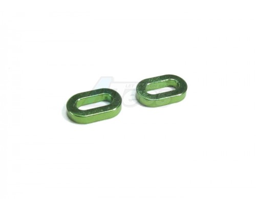 GPM Racing Kyosho Motorcycle Aluminum Oval Washer For Gear Box - 2 Pieces Green