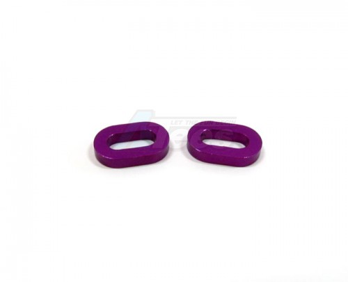 GPM Racing Kyosho Motorcycle Aluminum Oval Washer For Gear Box - 2 Pieces Purple