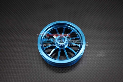 GPM Racing Kyosho Motorcycle Aluminum Rear Wheel Flat(12h) - 1pc Blue